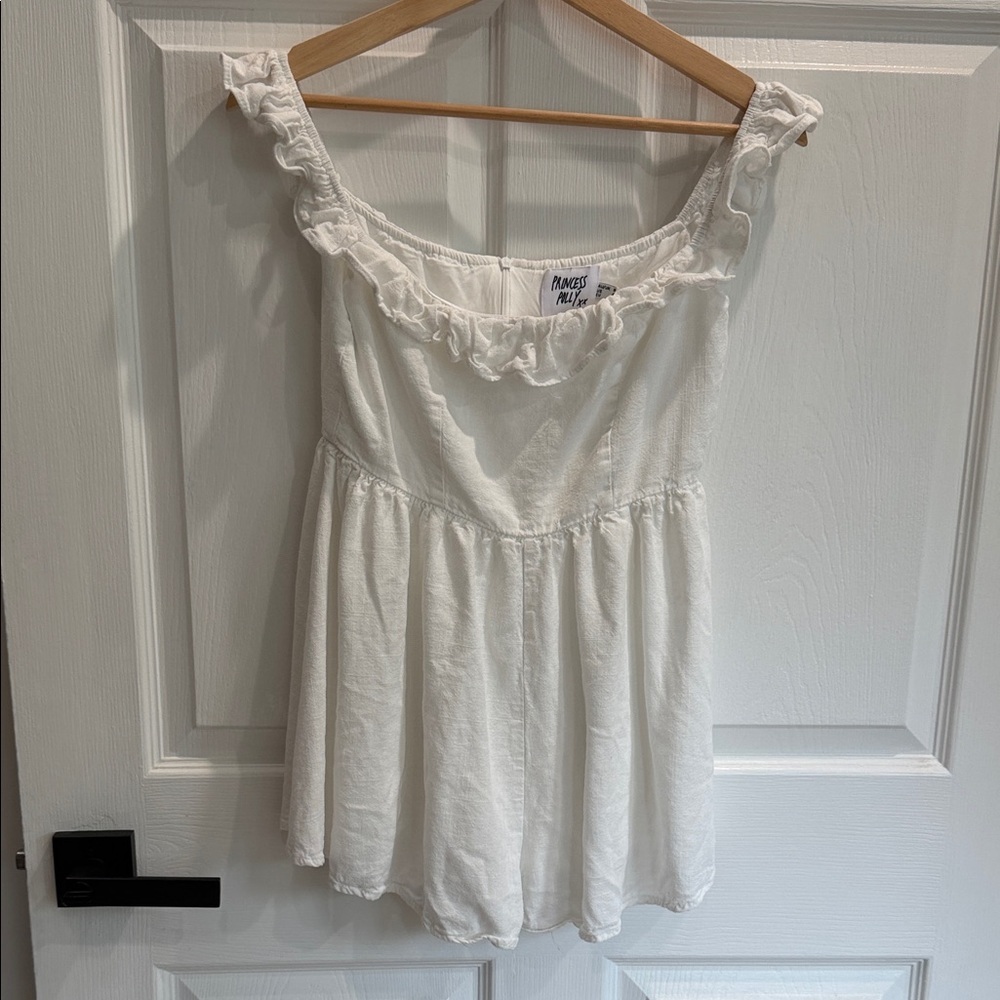 Princess Polly White Off-Shoulder Romper - Picture 2 of 5